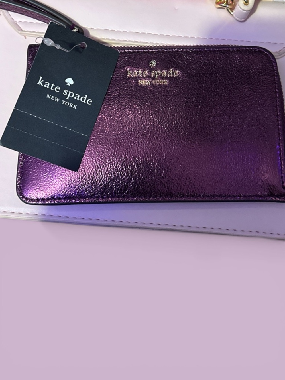 Kate Spade Purple Metallic Wristlet